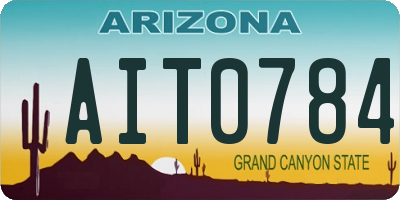AZ license plate AIT0784