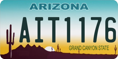 AZ license plate AIT1176