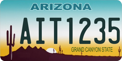 AZ license plate AIT1235