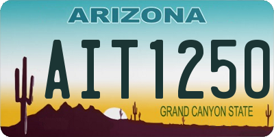 AZ license plate AIT1250