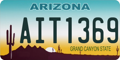 AZ license plate AIT1369