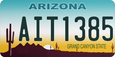 AZ license plate AIT1385