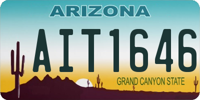 AZ license plate AIT1646