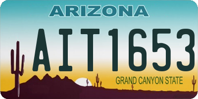 AZ license plate AIT1653
