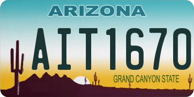 AZ license plate AIT1670