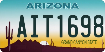 AZ license plate AIT1698