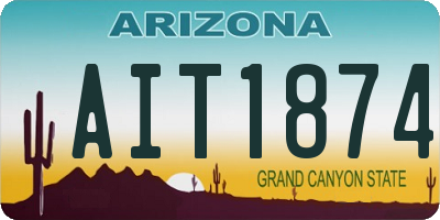 AZ license plate AIT1874