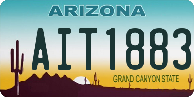 AZ license plate AIT1883