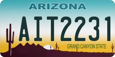 AZ license plate AIT2231