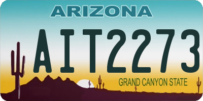 AZ license plate AIT2273