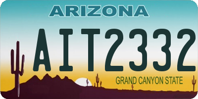 AZ license plate AIT2332
