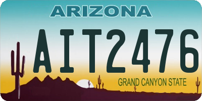 AZ license plate AIT2476
