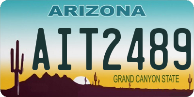 AZ license plate AIT2489