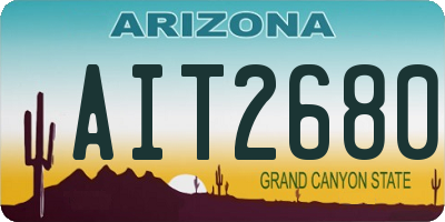 AZ license plate AIT2680