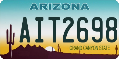 AZ license plate AIT2698
