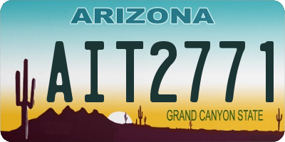 AZ license plate AIT2771