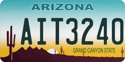 AZ license plate AIT3240