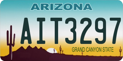 AZ license plate AIT3297
