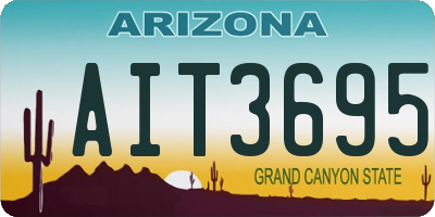 AZ license plate AIT3695