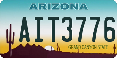 AZ license plate AIT3776