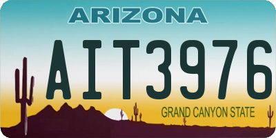 AZ license plate AIT3976