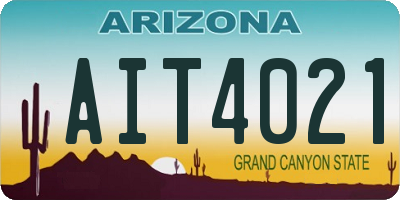 AZ license plate AIT4021