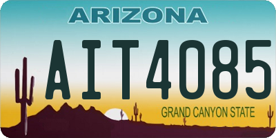 AZ license plate AIT4085