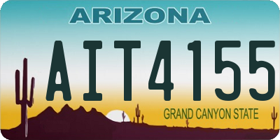 AZ license plate AIT4155