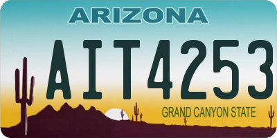 AZ license plate AIT4253