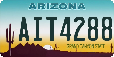 AZ license plate AIT4288