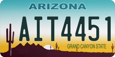 AZ license plate AIT4451