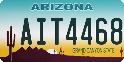 AZ license plate AIT4468