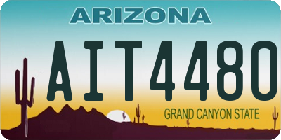 AZ license plate AIT4480
