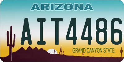 AZ license plate AIT4486