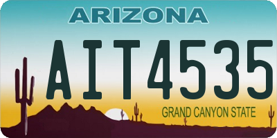 AZ license plate AIT4535