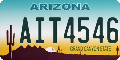 AZ license plate AIT4546