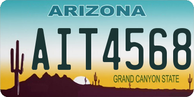 AZ license plate AIT4568