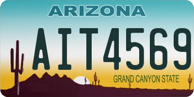 AZ license plate AIT4569