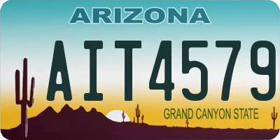 AZ license plate AIT4579