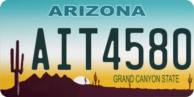 AZ license plate AIT4580