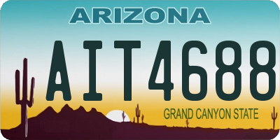 AZ license plate AIT4688