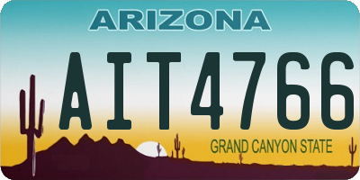 AZ license plate AIT4766