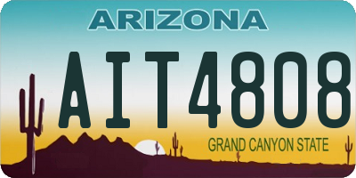 AZ license plate AIT4808