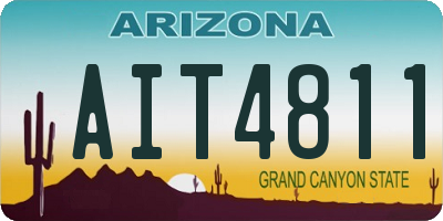 AZ license plate AIT4811