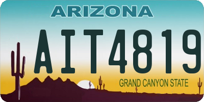 AZ license plate AIT4819