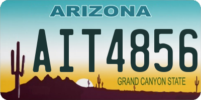 AZ license plate AIT4856