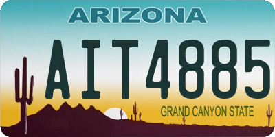 AZ license plate AIT4885