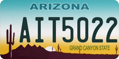 AZ license plate AIT5022