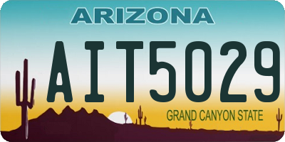 AZ license plate AIT5029