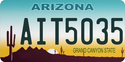 AZ license plate AIT5035